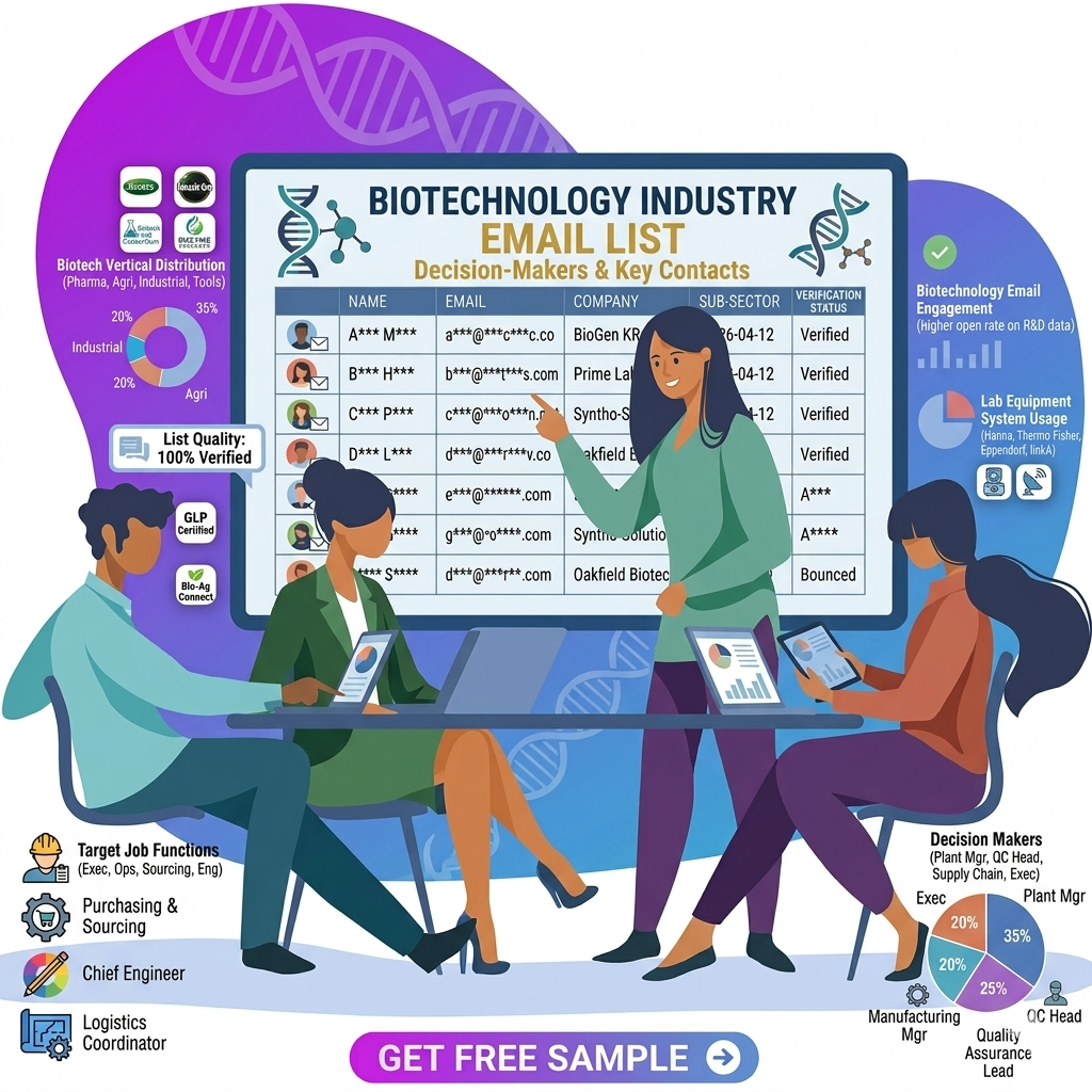 Biotechnology Industry Email List