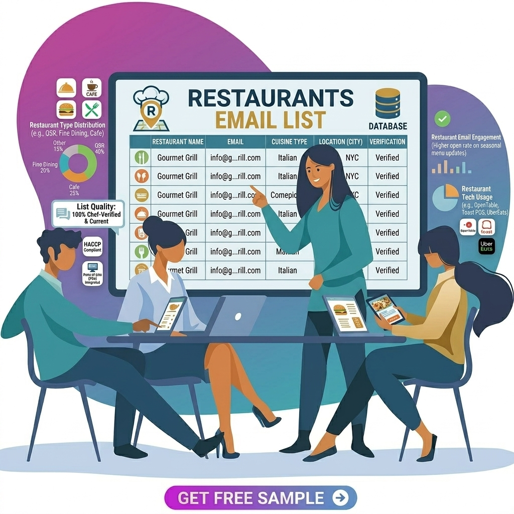 Restaurants Email List