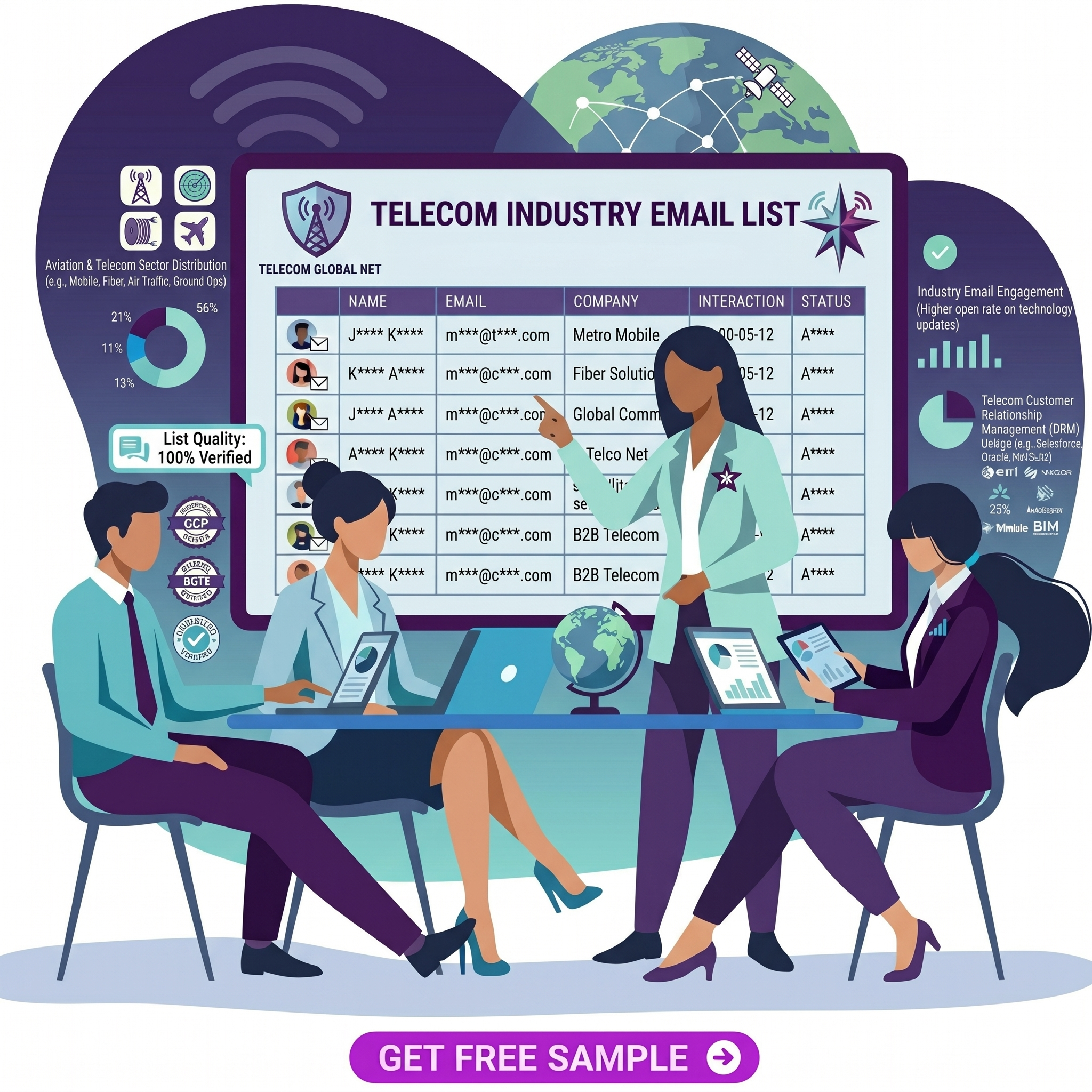 Telecom Industry Email List