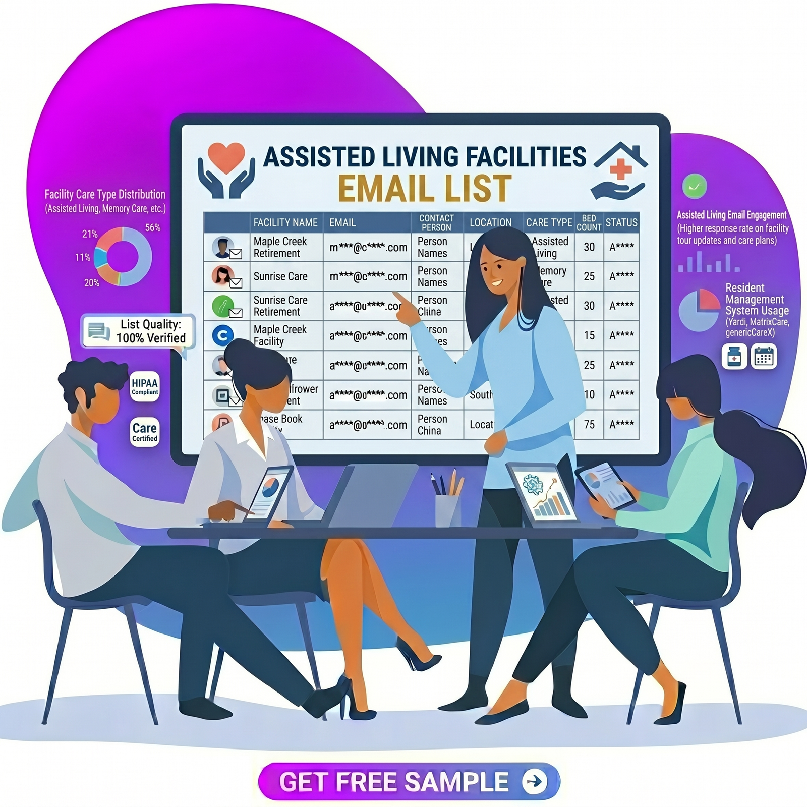 Assisted Living Facilities Email List
