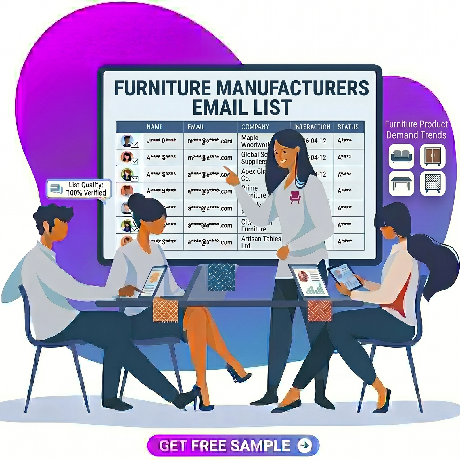 Furniture Manufacturers Email List