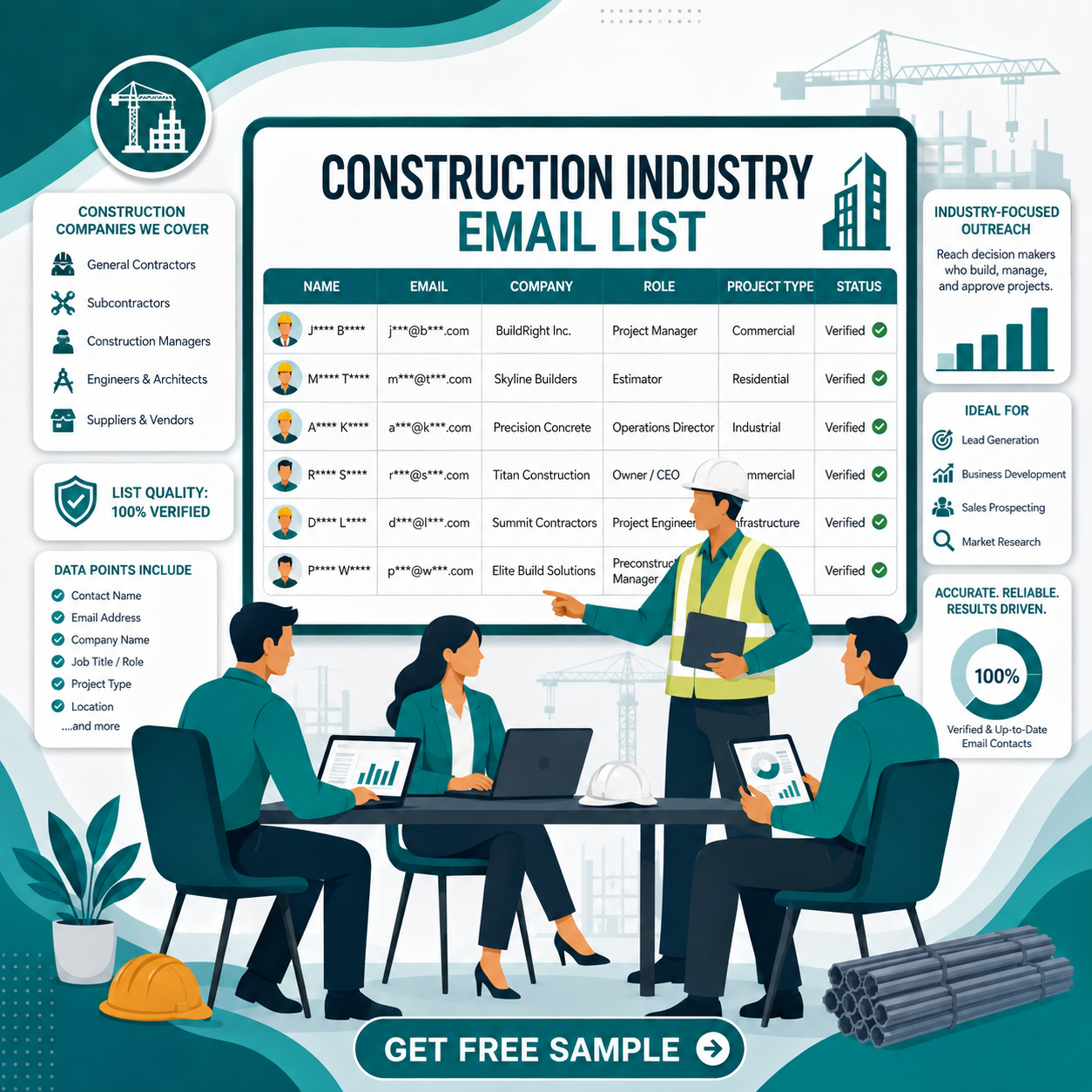 Construction Industry Email List